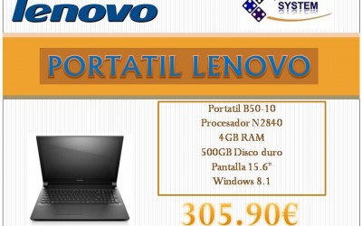 OFERTA,Portatil económico Lenovo 305.90€